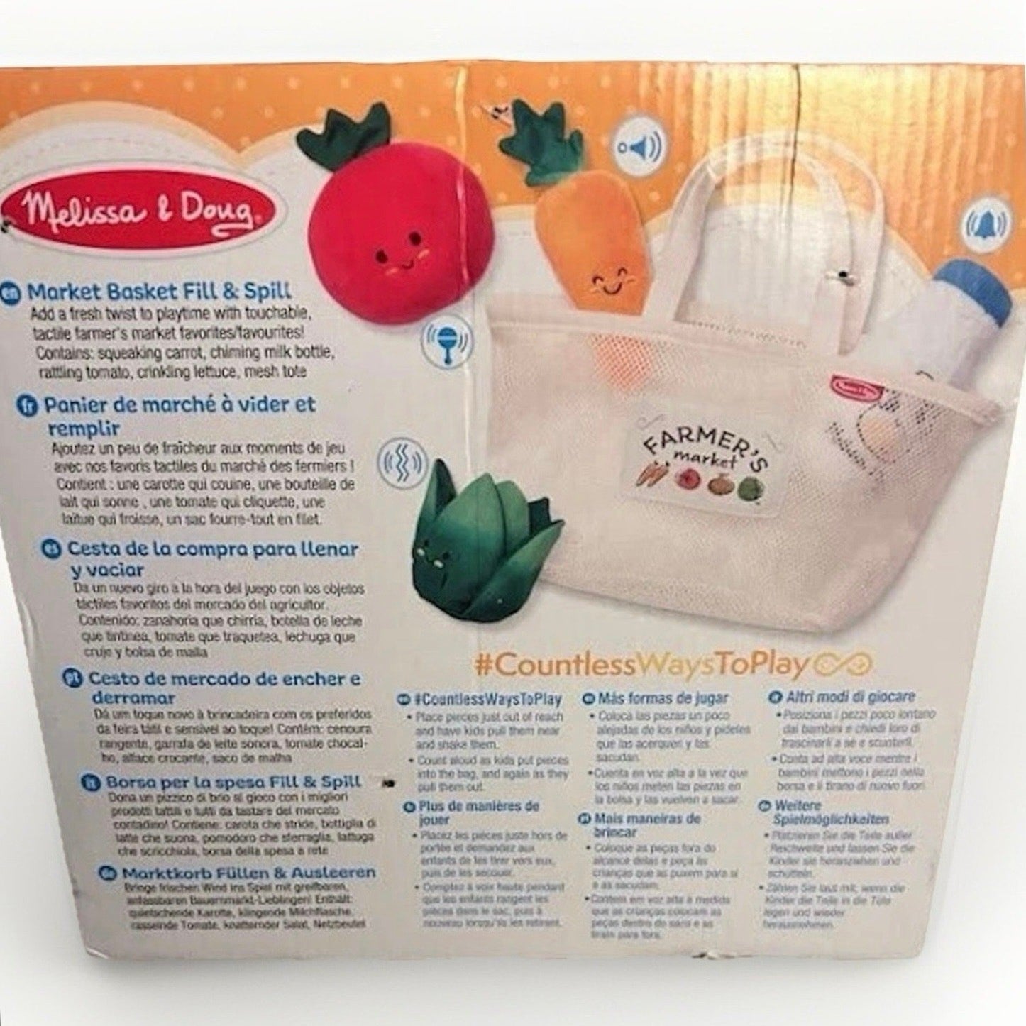 Melissa & Doug Market Basket Fill & Spill Sensory Cognitive Learning 6 Months up