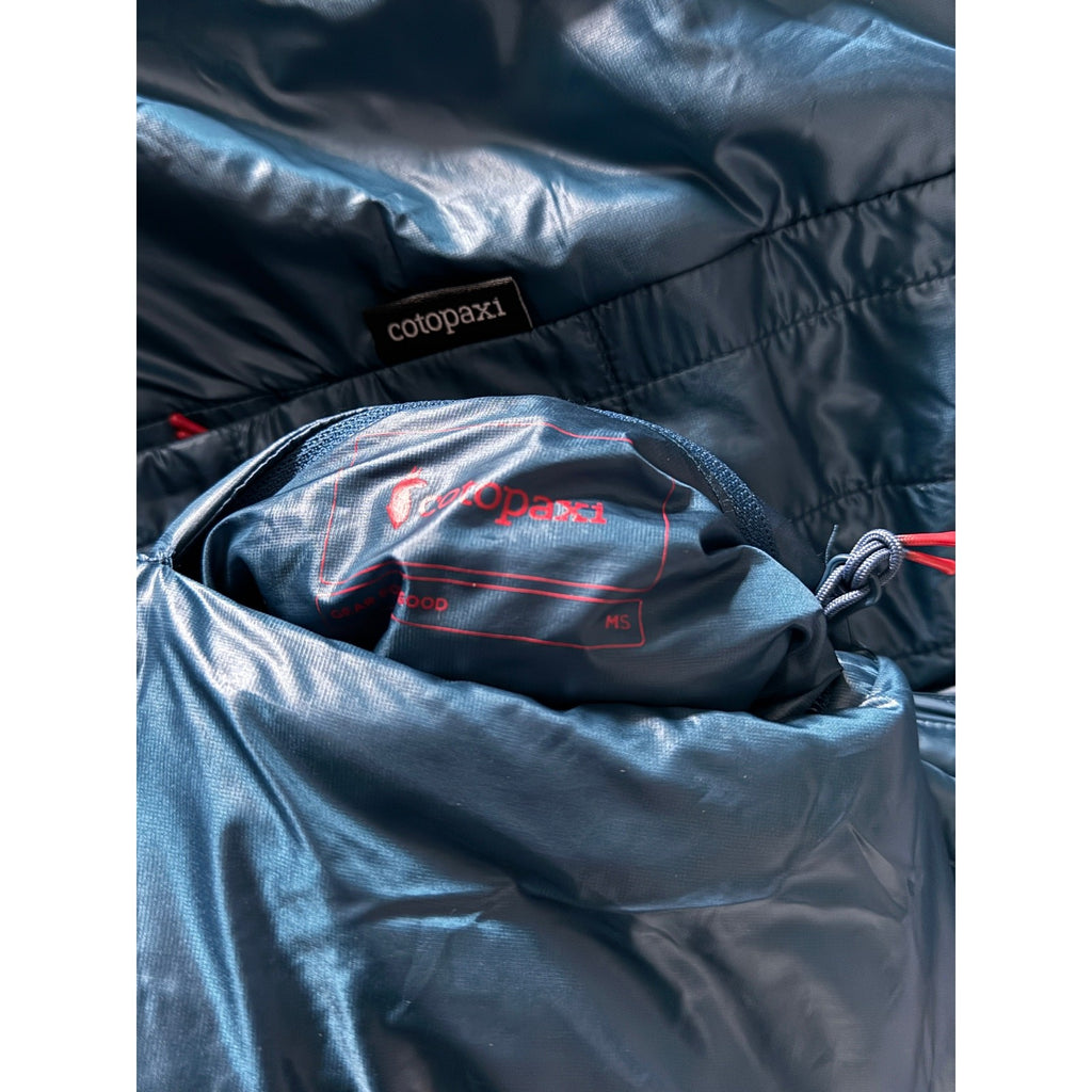 Cotopaxi Kusa Reversible Jacket Blue Red Llama Fill NWOT Men Small Womens Medium