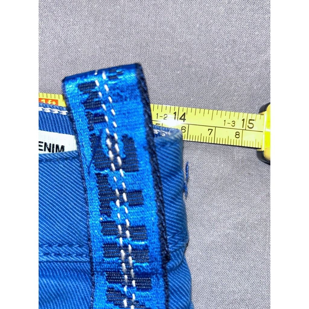 Authentic Off-White Bold Blue Skinny Jeans - Designer Streetwear Size 26 EUC