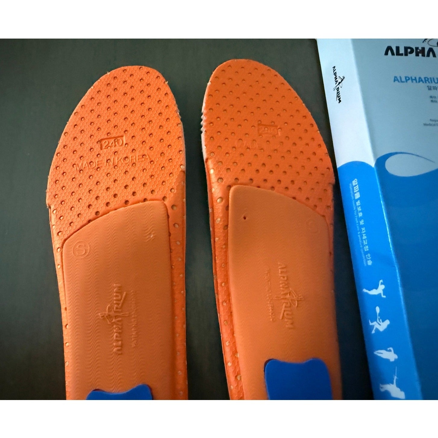 Premium Korean Insoles Shock Absorption Arch Support Infrared Women's Sz 7 / S