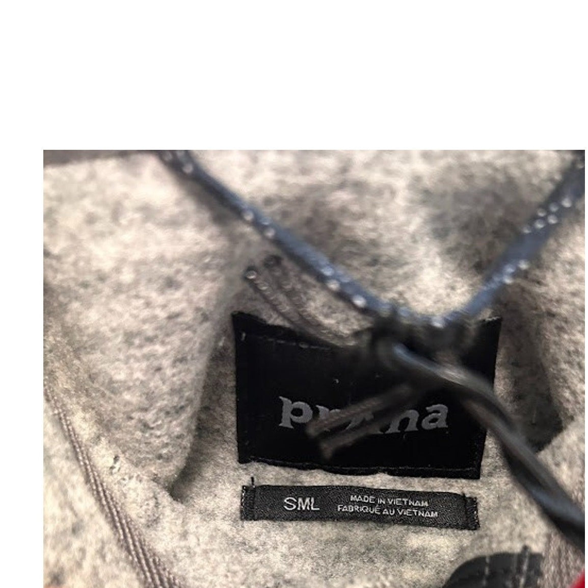 Prana Tri-Thermal Threads Henley Pullover Polartec Fleece Light Gray Size S
