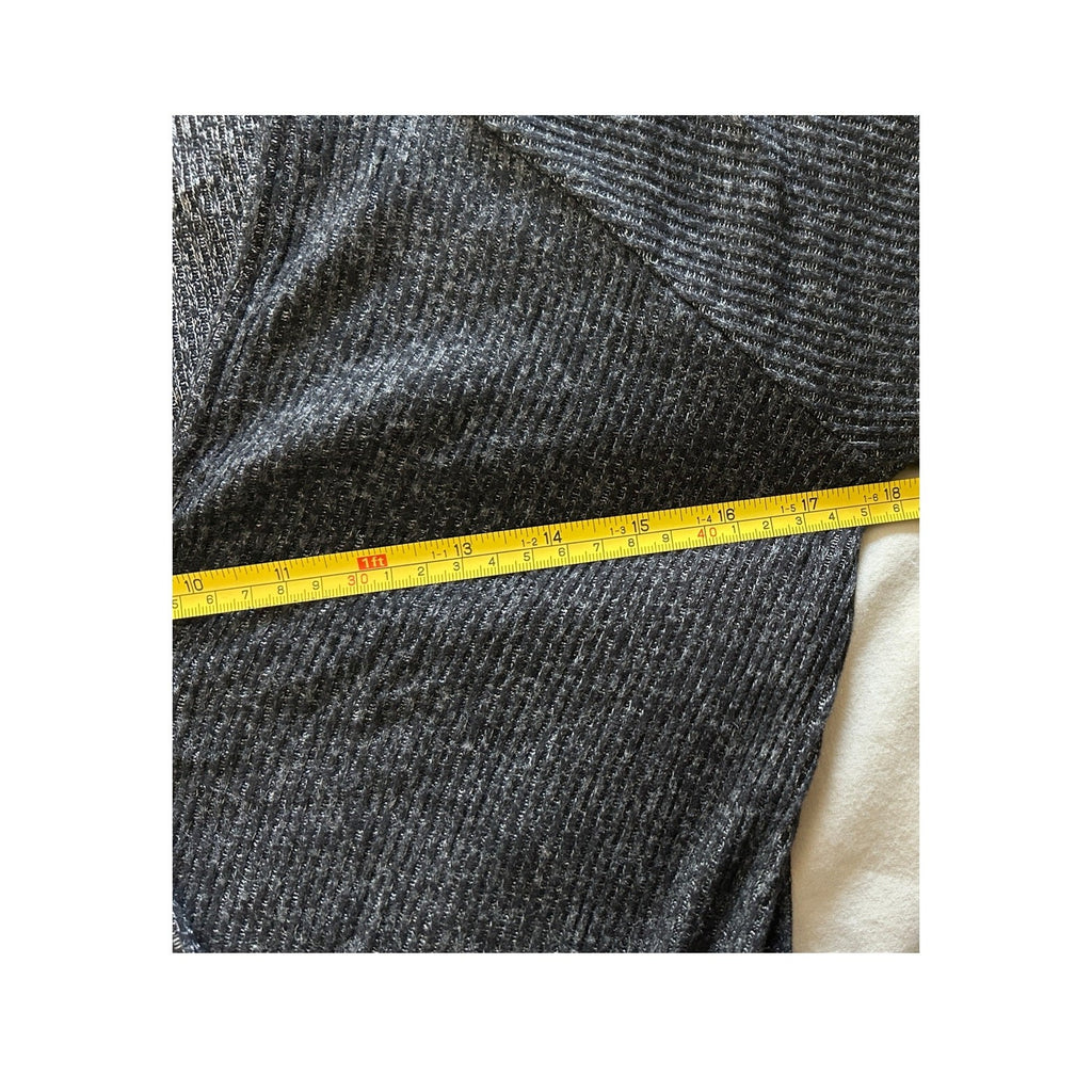 Anthropologie Women's Black Long Sleeve Ribbed Wrapped Sweater Size Medium NWOT