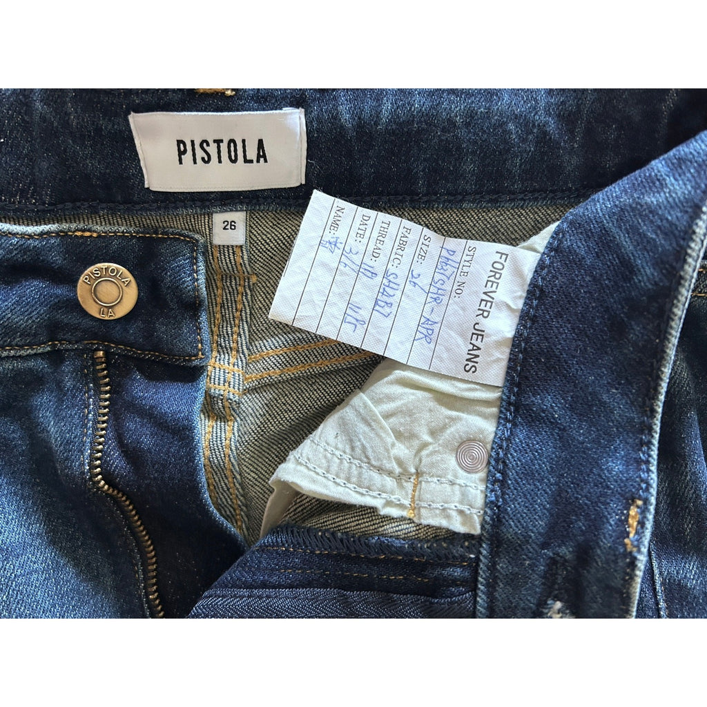 Revolve Pistola Aline Forever Jeans, High Rise, Skinny Stretch, Dark Sz 26 NWT