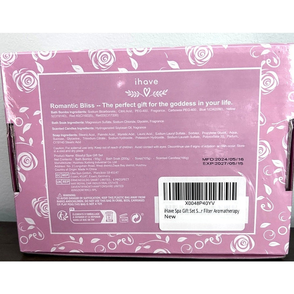 Spa Gift Set – Relaxation Kit Rose Aromatherapy Bath & Body Kit  plus FREE GIFT 