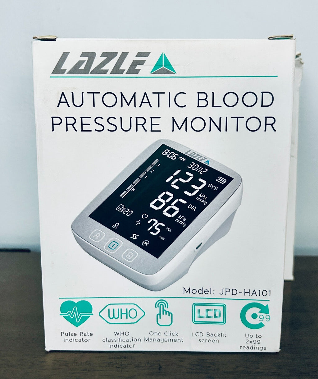 Blood Pressure Monitor Automatic Upper Arm Accurate Adjustable, Lazle JPD-HA101