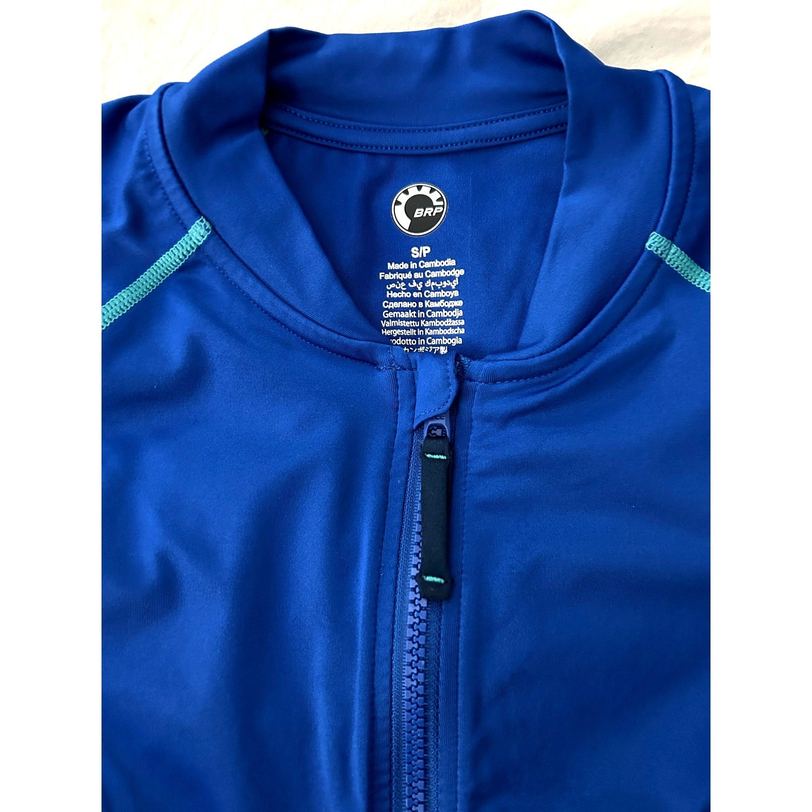 Women's Sea-Doo Long Sleeve Swimsuit Top 50 UV Protection Blue Sz S / P NWT