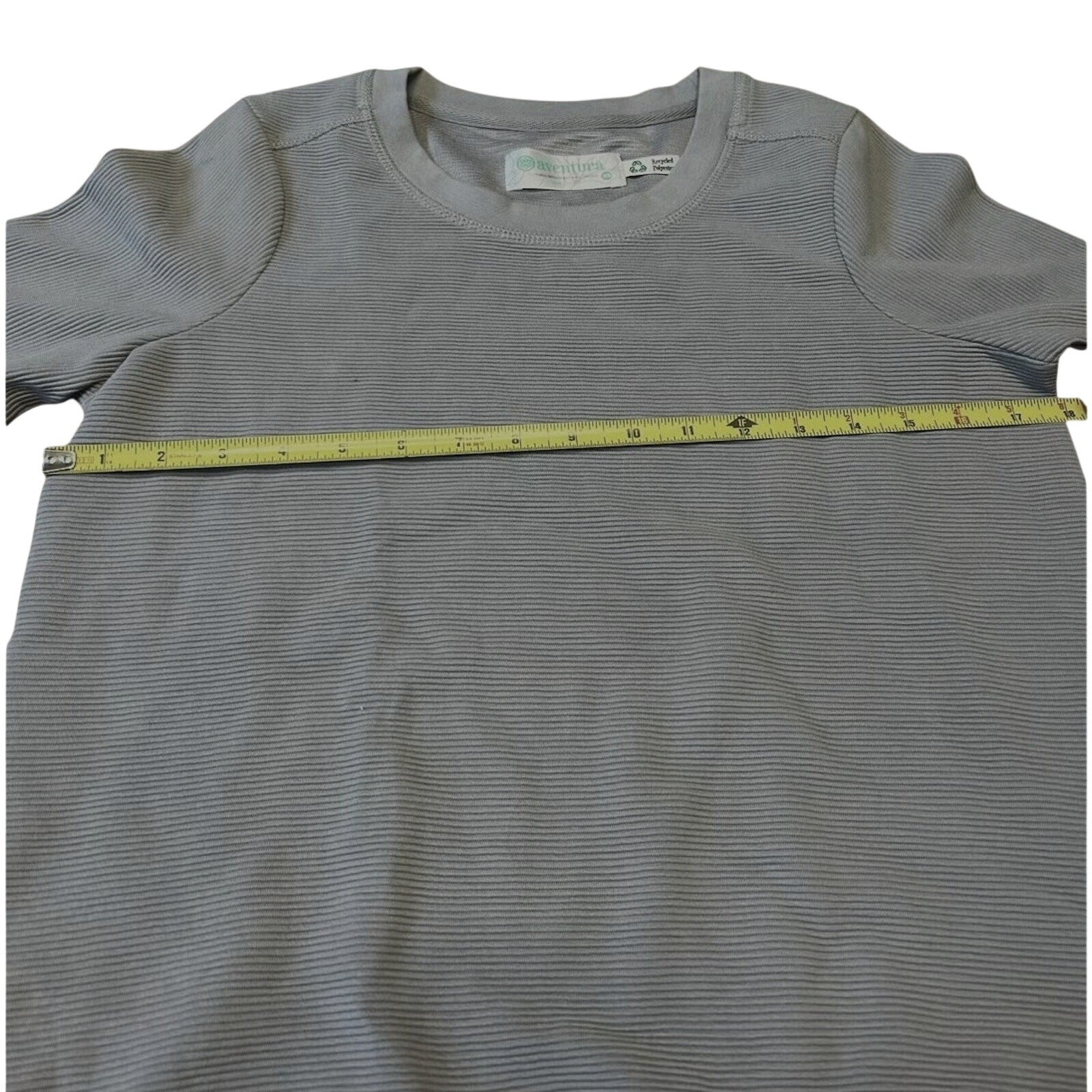 Aventura Womens Hazelton Crew Neck Long Sleeve Top Weathervane Gray Sz XS NWOT