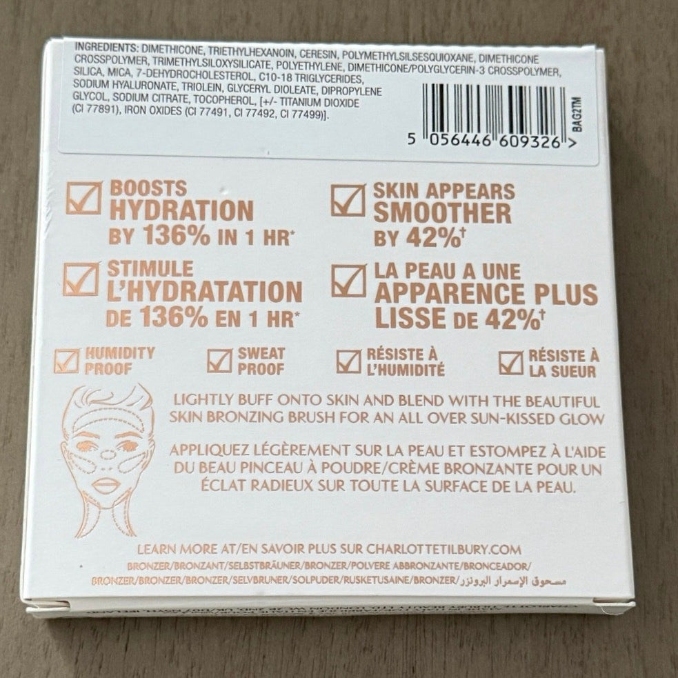 Charlotte Tilbury Beautiful Skin Cream Bronzer Fair Hyaluronic Acid Retail $60