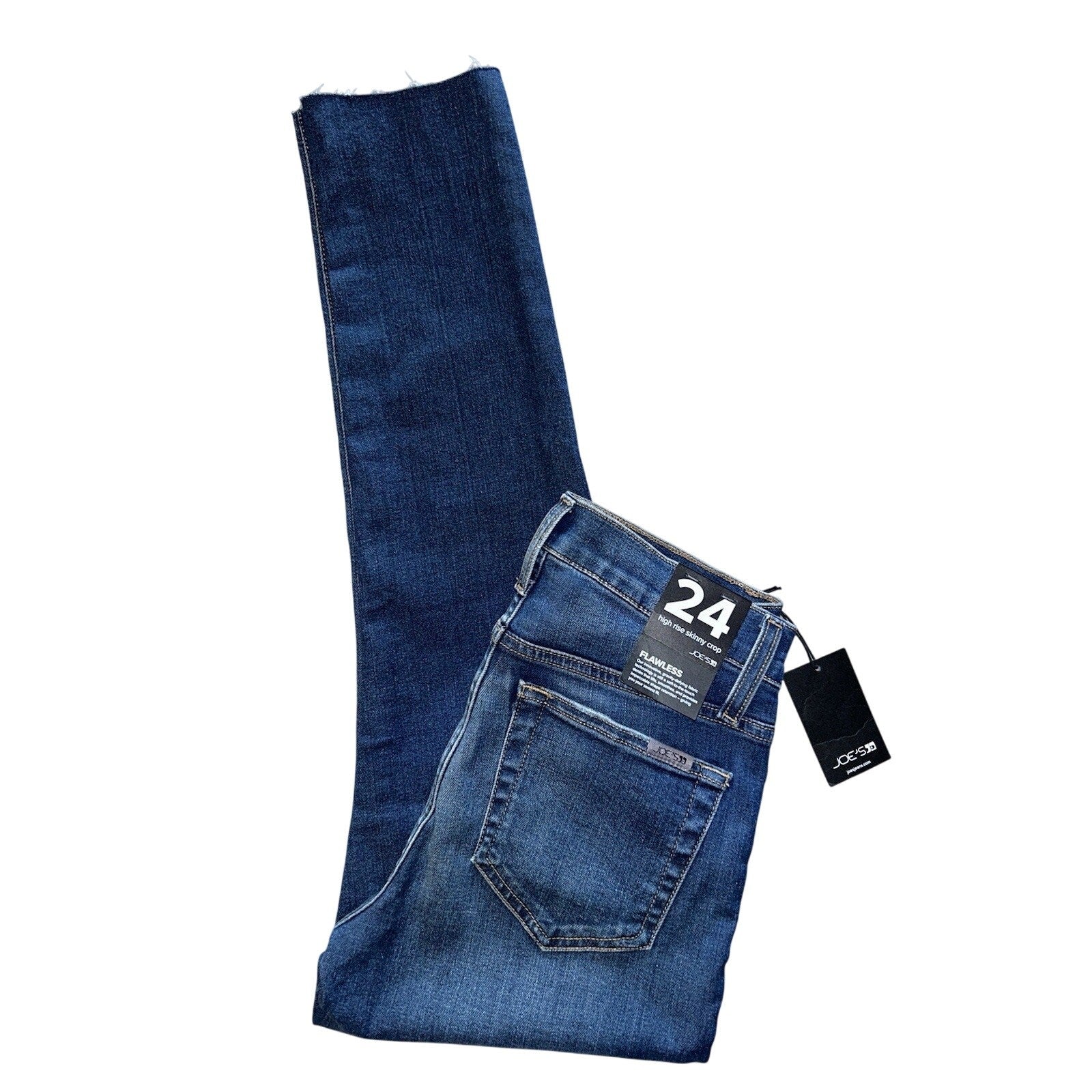 Joe's Jeans Sz Is 24 High Rise Skinny Crop—Raw Hem Stretch for Everyday Style NE