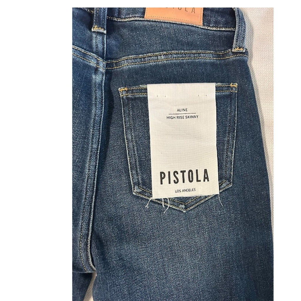 Revolve Pistola Aline Forever Jeans, High Rise, Skinny Stretch, Dark Sz 26 NWT