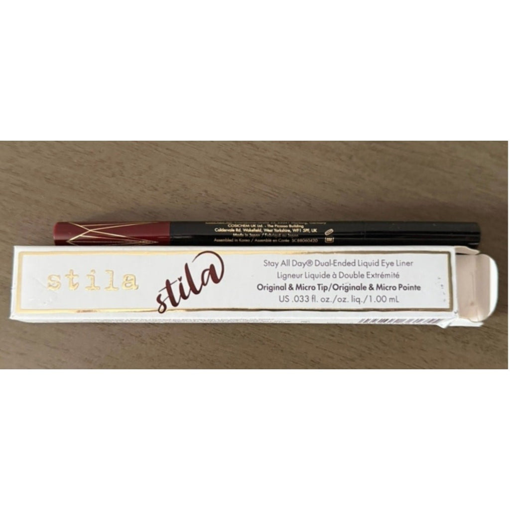 Stila Stay All Day Dual-Ended Liquid Eye Liner Sangria & Intense Black NEW