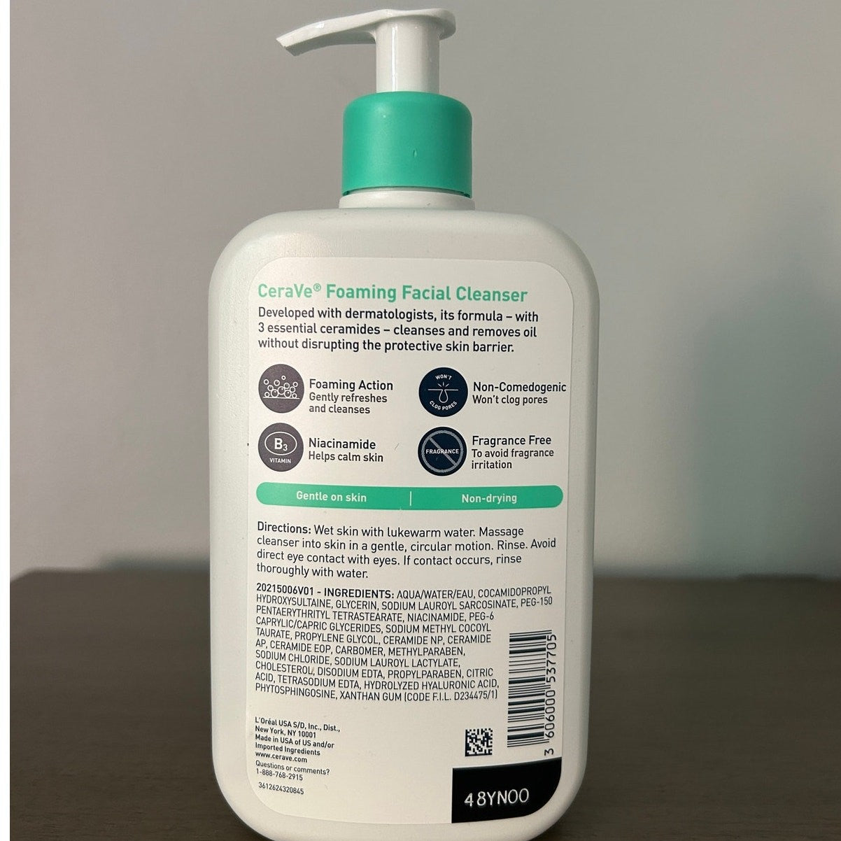 CeraVe Foaming Facial Cleanser Normal - Oily Skin Niacinamide & Ceramides 16oz