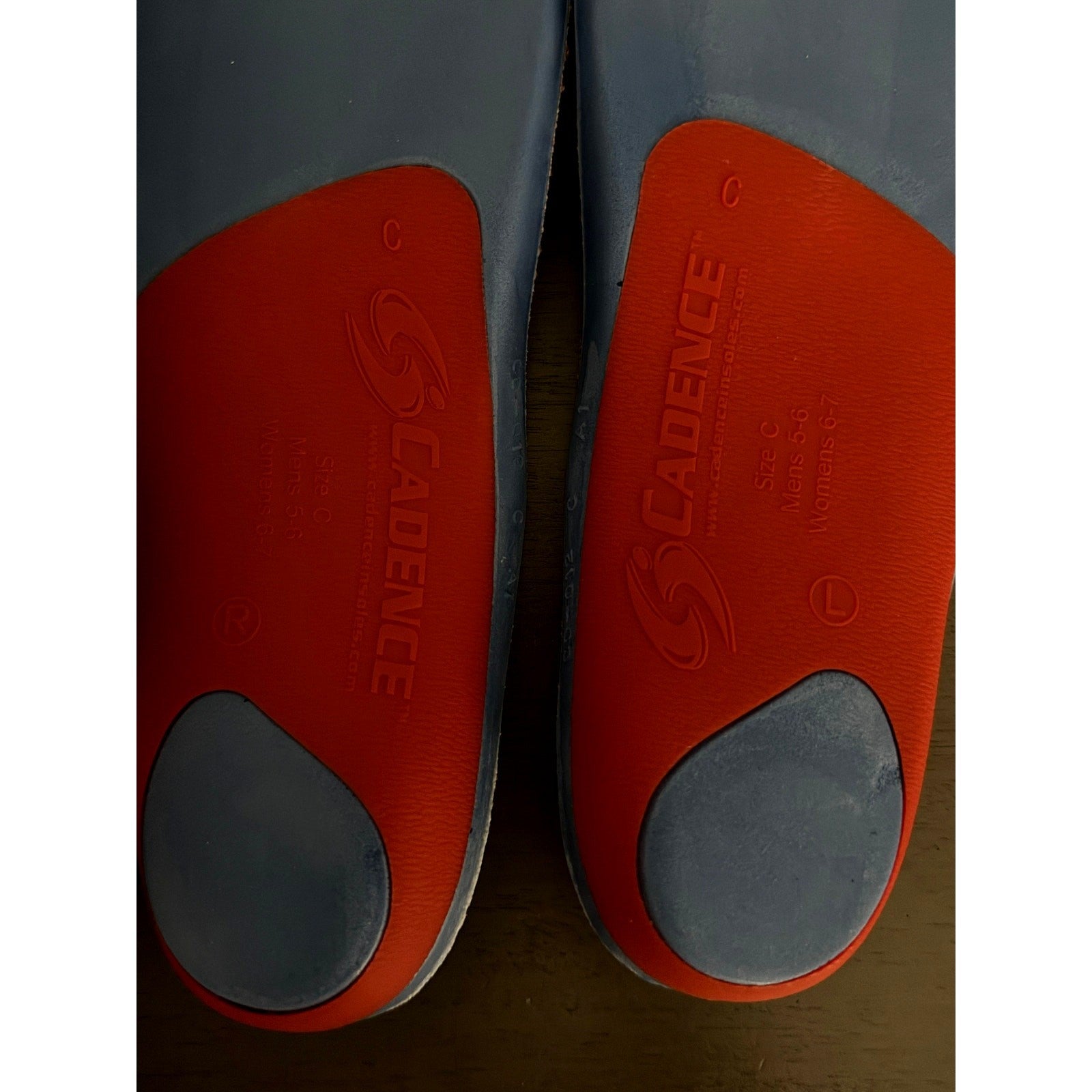 Cadence Original Orange Insoles Size C Men 5‑6 Women 6‑7 | Orthotic Support NIB