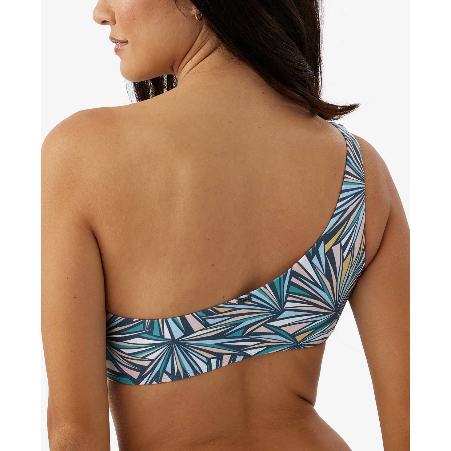 O'Neill One Shoulder Bikini Top – Shades Blues w/ Accents Swimwear Sz Small NWT