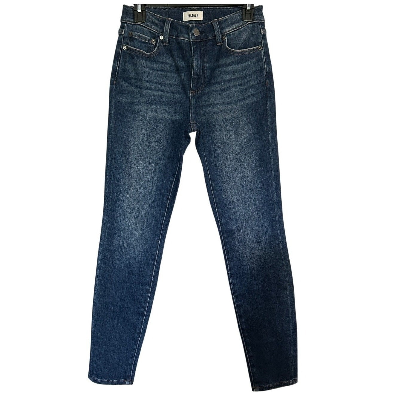Revolve Pistola Aline High Rise Skinny Stretch Jeans Blue Work Wash Sz 26 $148 