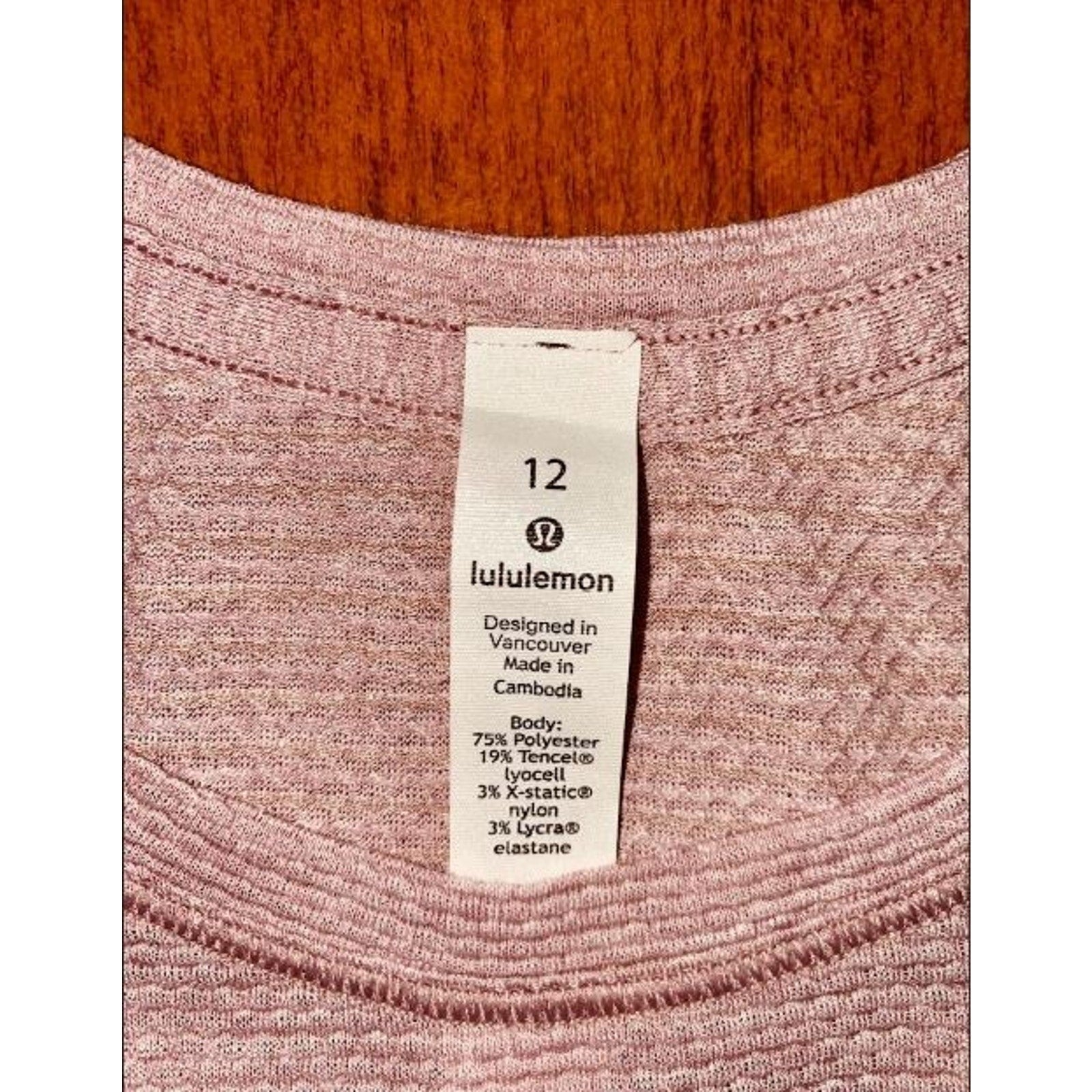 RARE Lululemon Women's Plank to Pike Tank Heather Mauve Size 12 EUC
