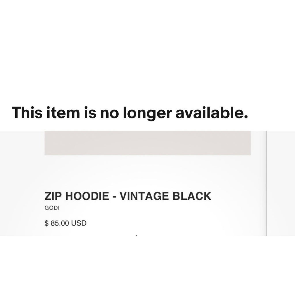 GODI Hoodie Sz M, Vintage Black, Unisex, Asymmetrical, Detroit Streetwear Unique