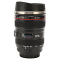 Camera Lens Coffee Mug 2 Lids Stainless Steel Camera Lens Cup Great Gift NEW 