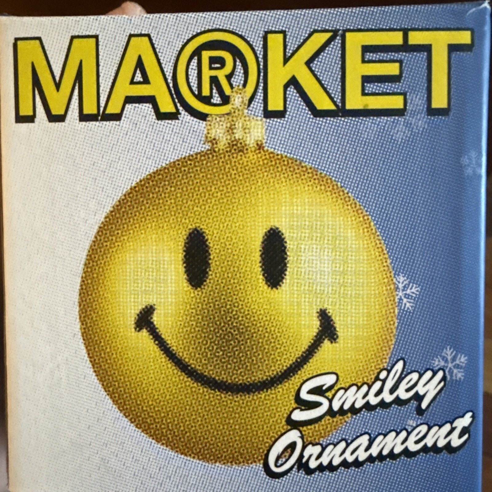New Market Smiley Face Have A Nice Holiday Ornament + Bonus Market Ring