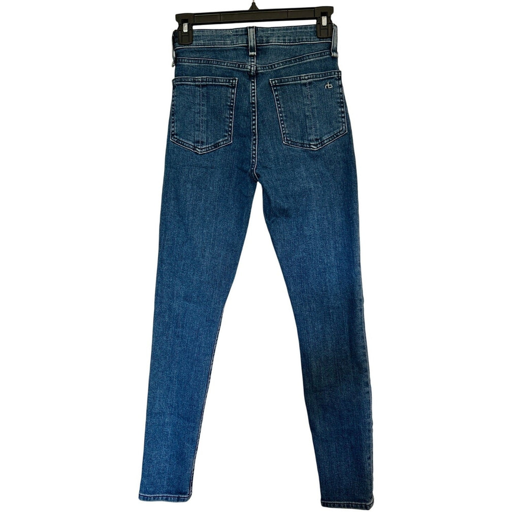 Rag & Bone Nina High-Rise Skinny Jeans in color Clean Vincent, Size 23 EUC