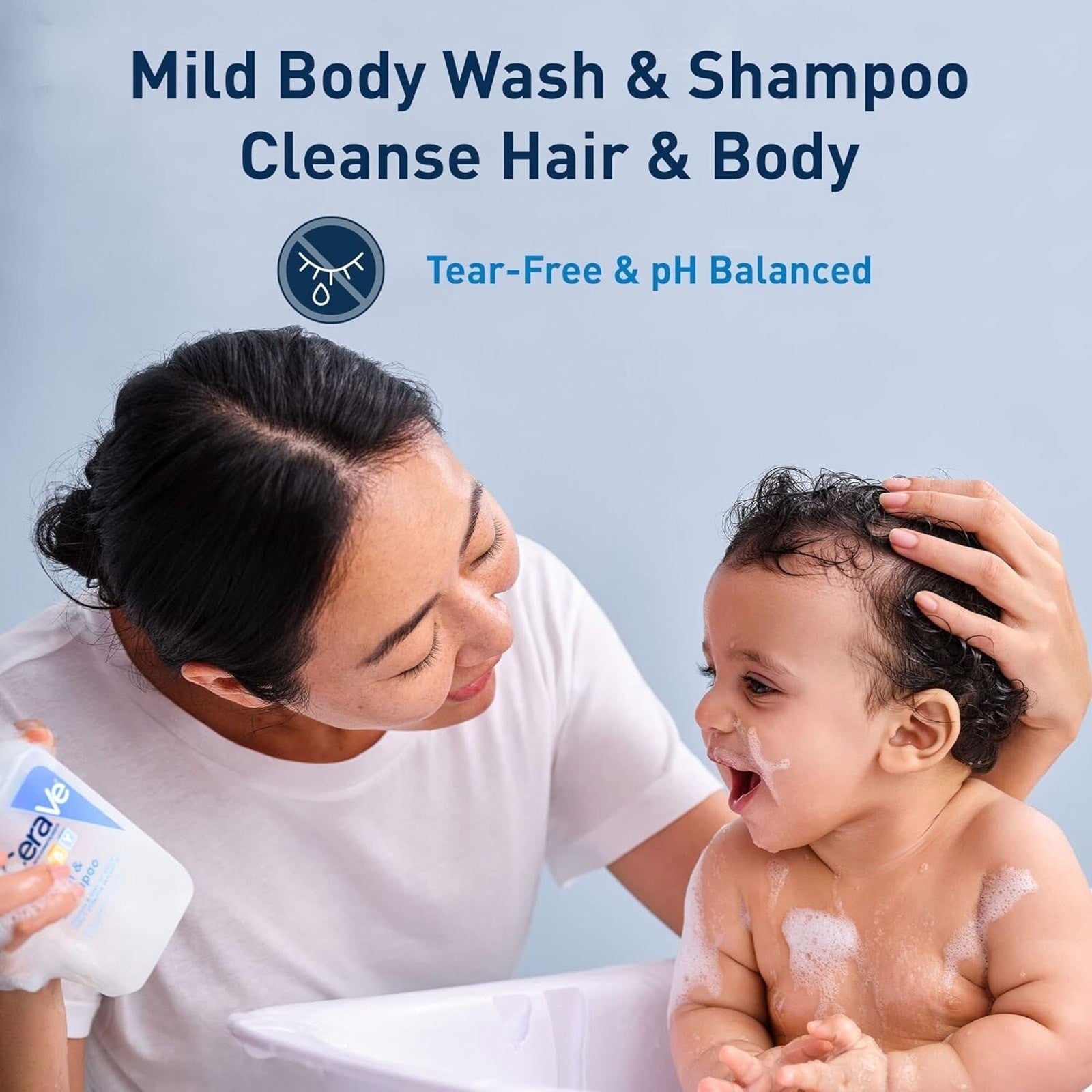 CeraVe Baby Wash & Shampoo, 2-in-1, Tear-Free, 8 Fl Oz 