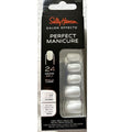 Sally Hansen White Press On Nail ONE PACK of Square Shape w/ Tube Glue, 24 nails