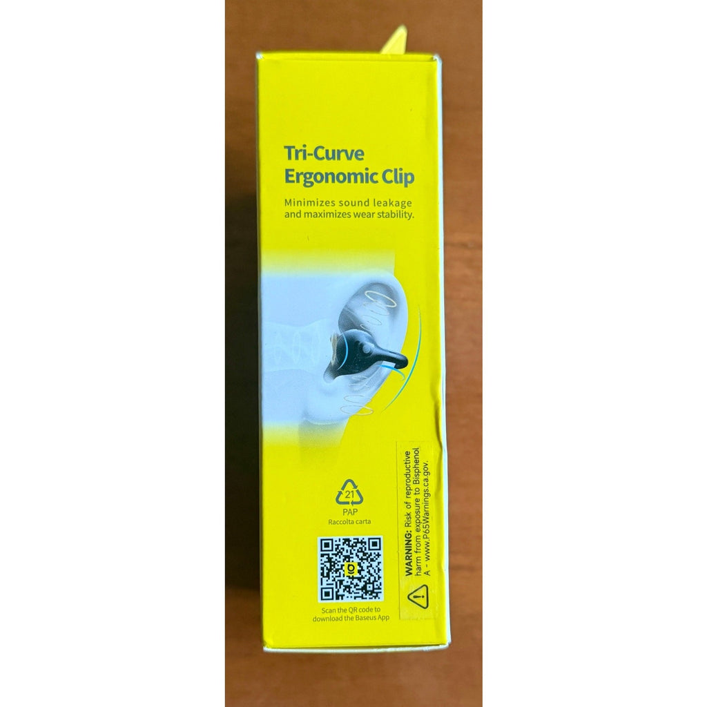 SEALED Baseus BC1 Open Ear Clip Earbuds, Bluetooth 6.0, 4‑Mics, Super Bass, IP55