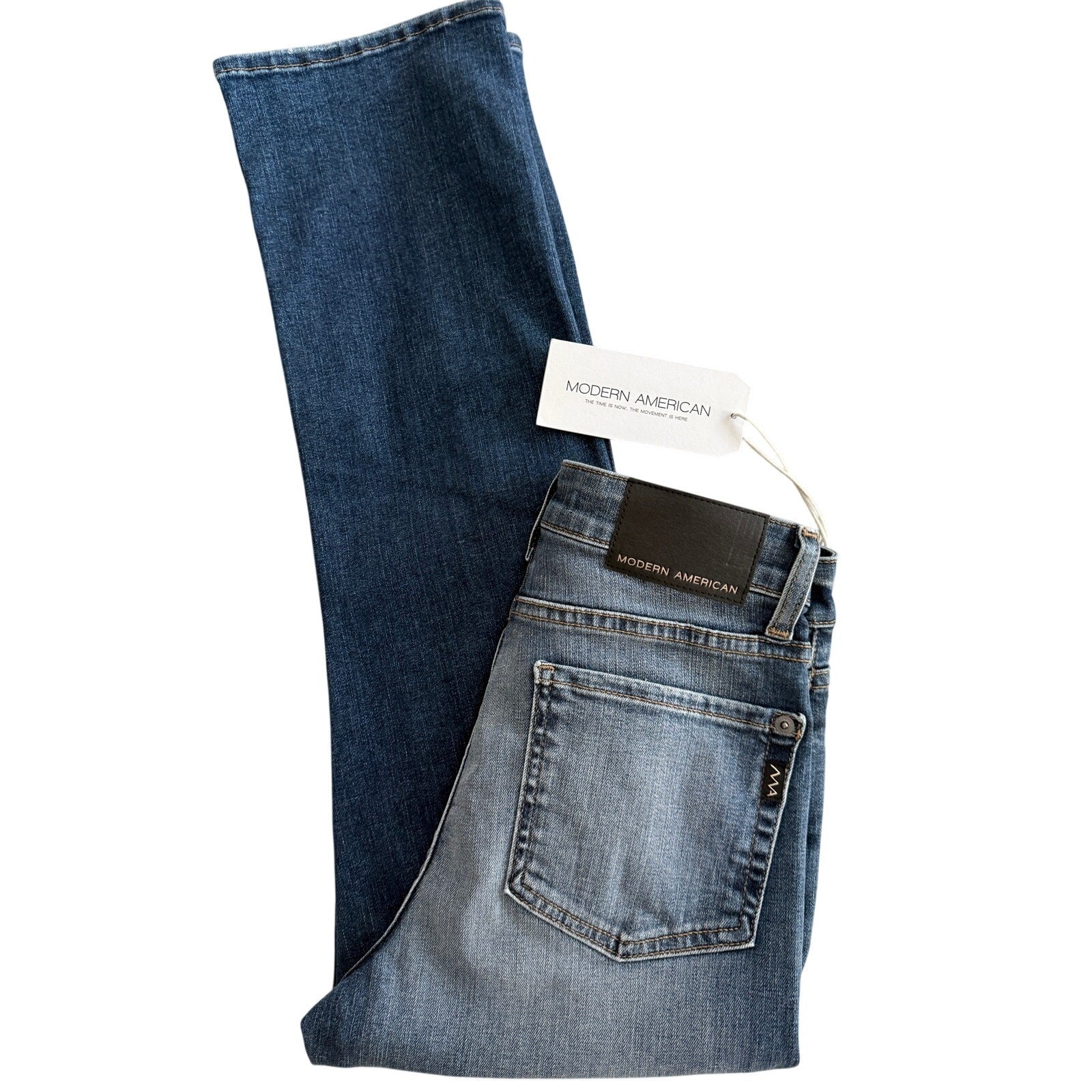Modern American La Brea New Haven Boot Crop Denim Jeans Women's Size 26" NWT