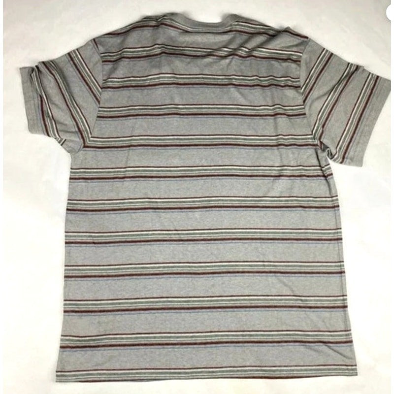 prAna Cardiff Pocket Tee Men’s XXL Alloy Stripe Hemp Organic Cotton Eco NWT