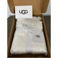UGG Adalee Natural White Faux Fur Throw Blanket 50 x 70 Cozy Textured Luxury NIB
