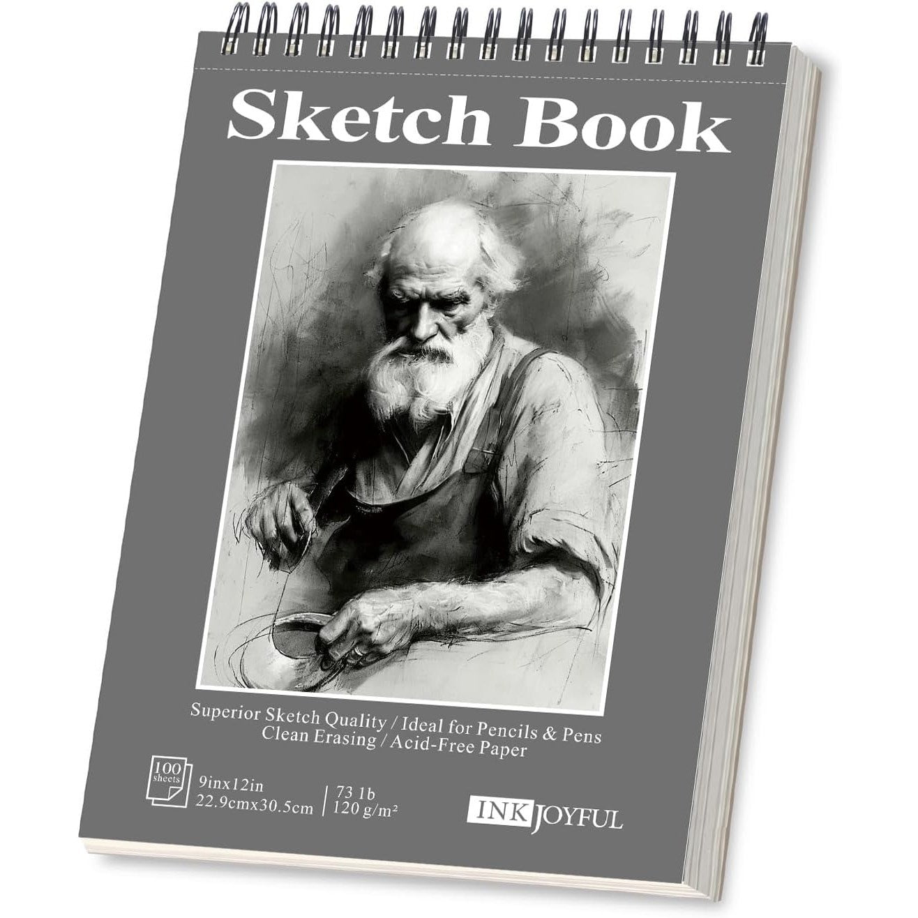 NEW Ink Joyful Sketch Book 9x12 – 100 Sheets Spiral Bound 100gsm Pad
