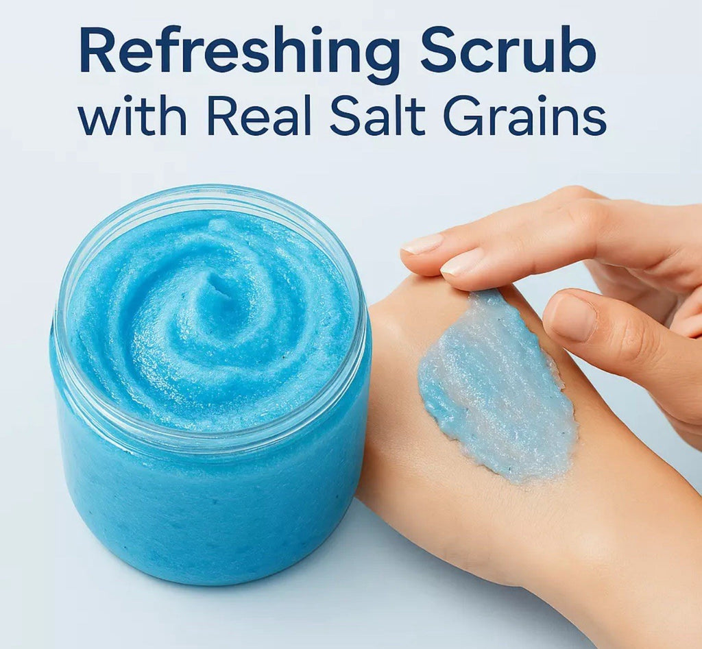 Aavini Himalayan Salt Body Scrub 200g – Exfoliating & Hydrating Blueberry Scrub
