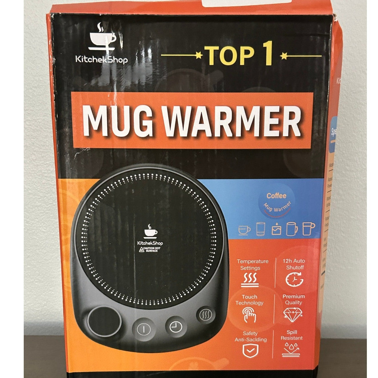 NEW Cup Mug Drink Warmer 4 Temp Settings - Home Work Office Shop Perfect Gift 