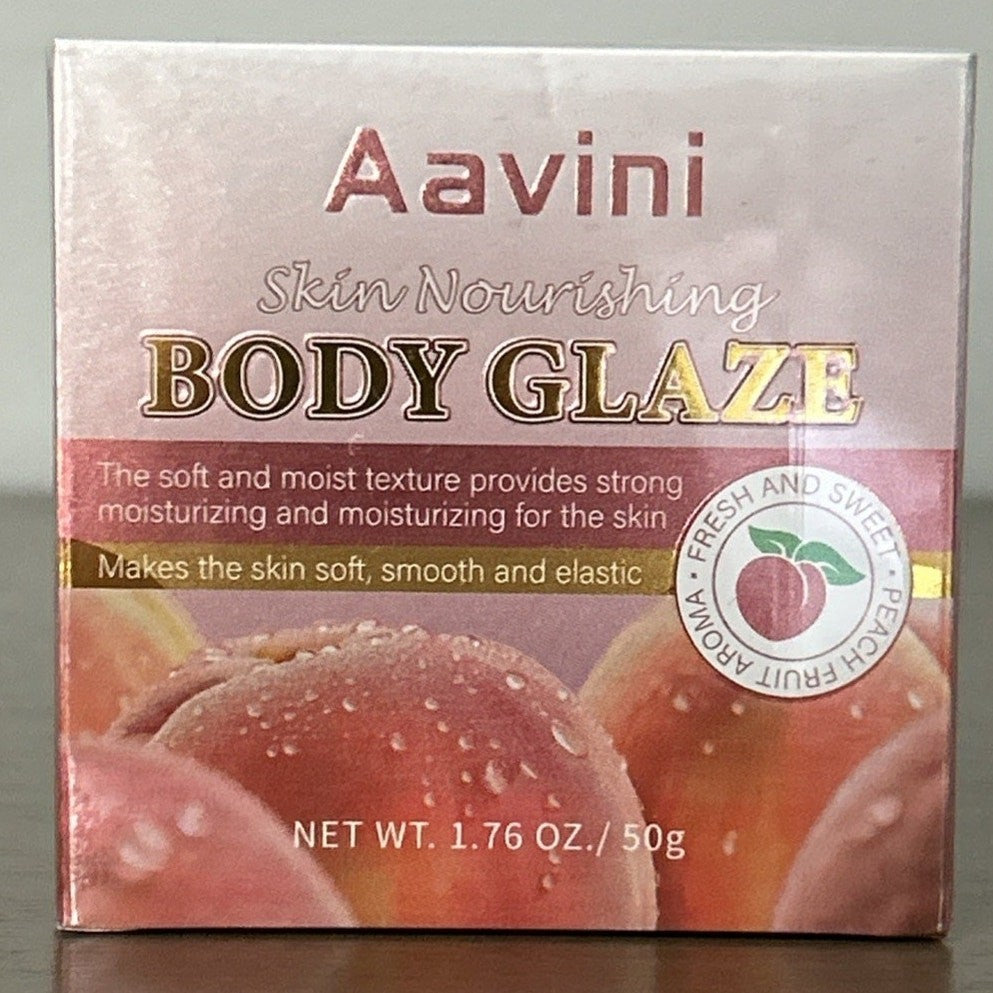 Aavini Body Glaze Peach Scented 1.8 oz Nourishing Balm Radiant Smooth Soft Skin