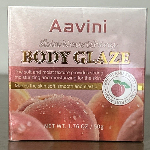 Aavini Body Glaze Peach Scented 1.8 oz Nourishing Balm Radiant Smooth Soft Skin