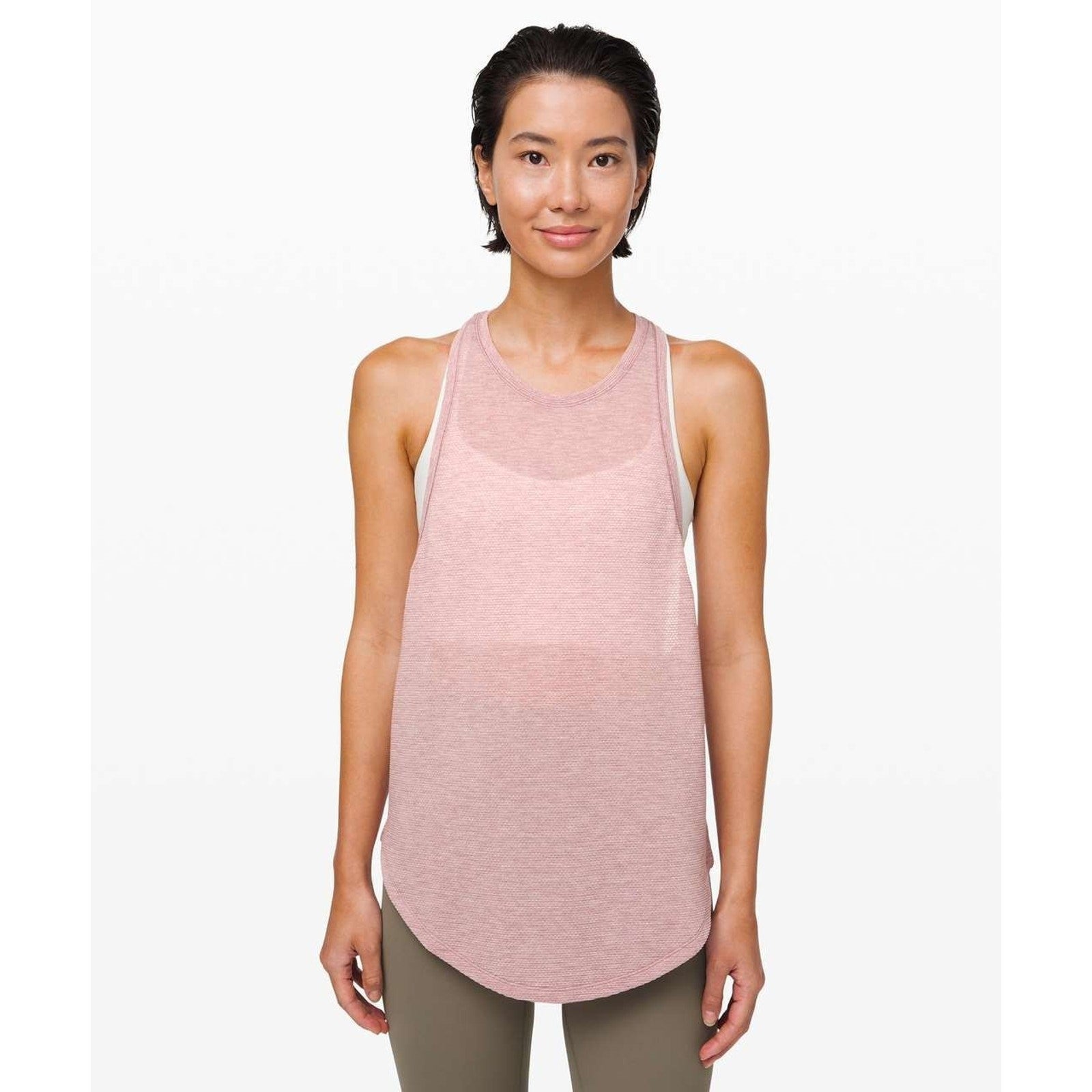 RARE Lululemon Women's Plank to Pike Tank Heather Mauve Size 12 EUC