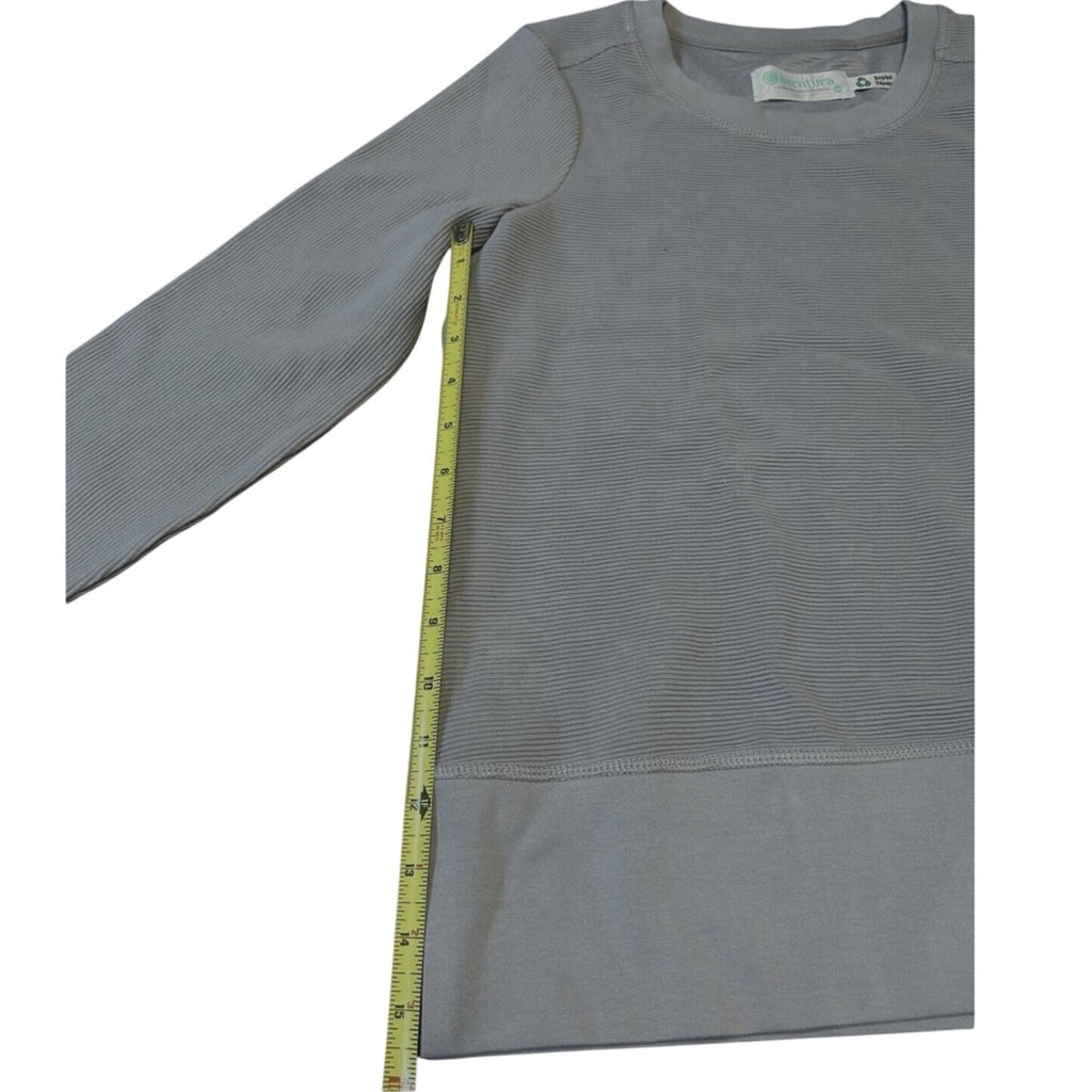 Aventura Womens Hazelton Crew Neck Long Sleeve Top Weathervane Gray Sz XS NWOT