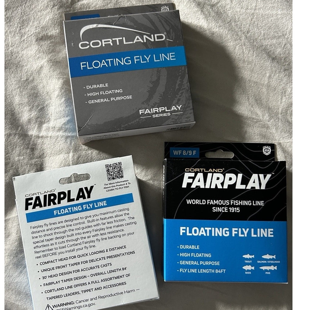 Fly Fishing Cortland Fairplay WF8F Floating Fly Line Lot of 3 NEW Sealed