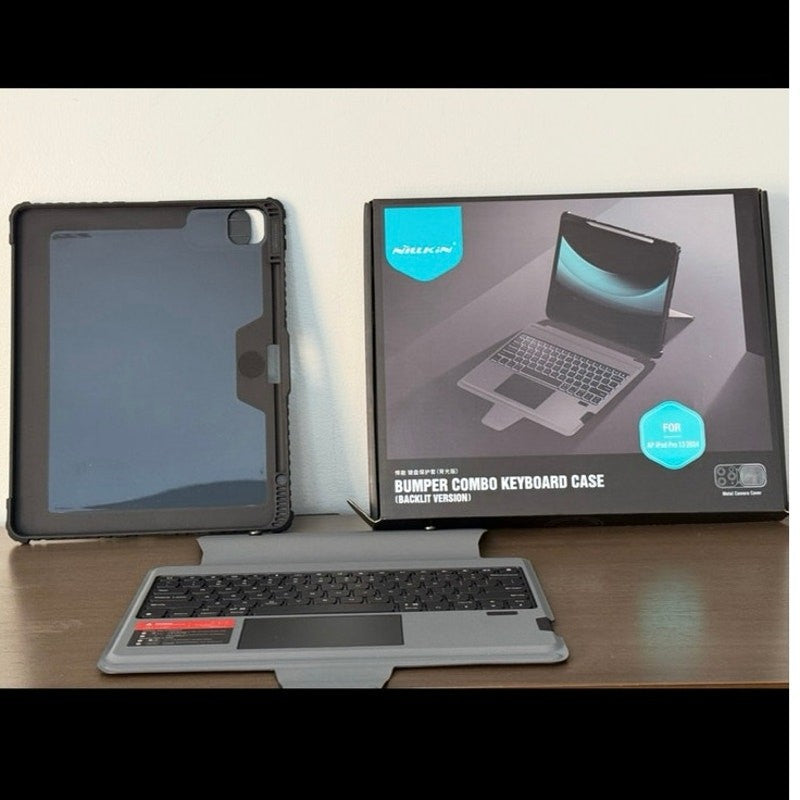 Nillkin Premium iPad Pro 13" 2024 Bumper Combo Backlit Keyboard Case Black New
