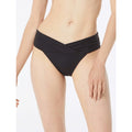 Michael Kors Euro Gathered Bikini Bottom Solid Black – Ruched Waist, Size M