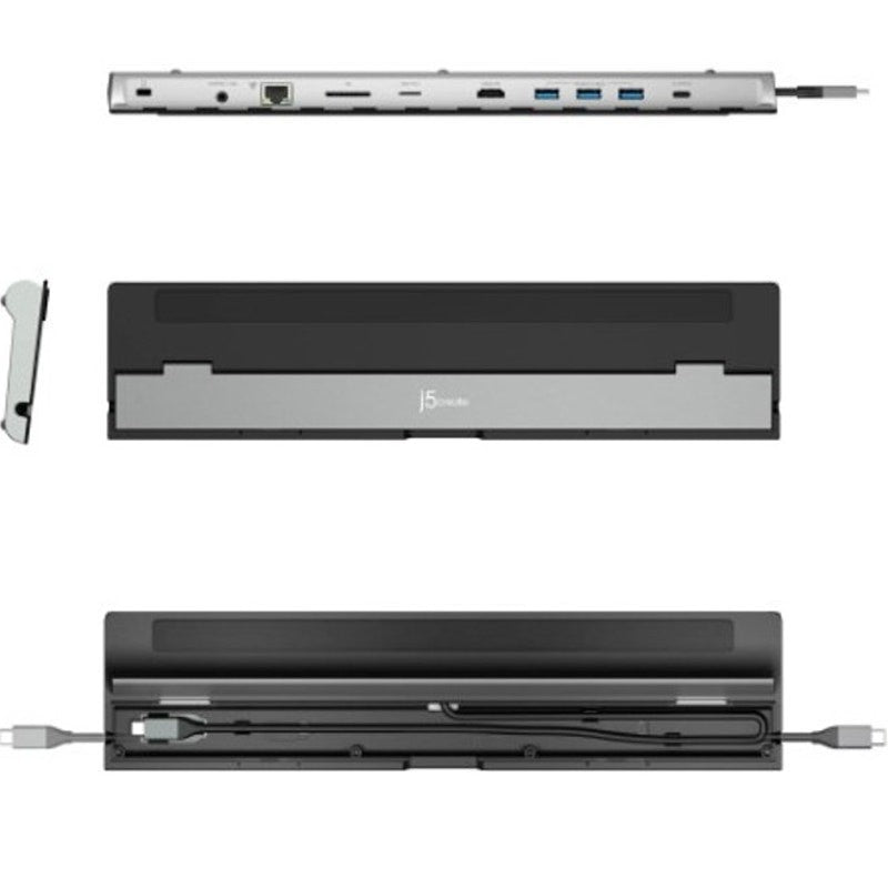 J5 Create JCD533 USB-C Docking Station 9 Ports 4K HDMI Output Power Delivery NEW