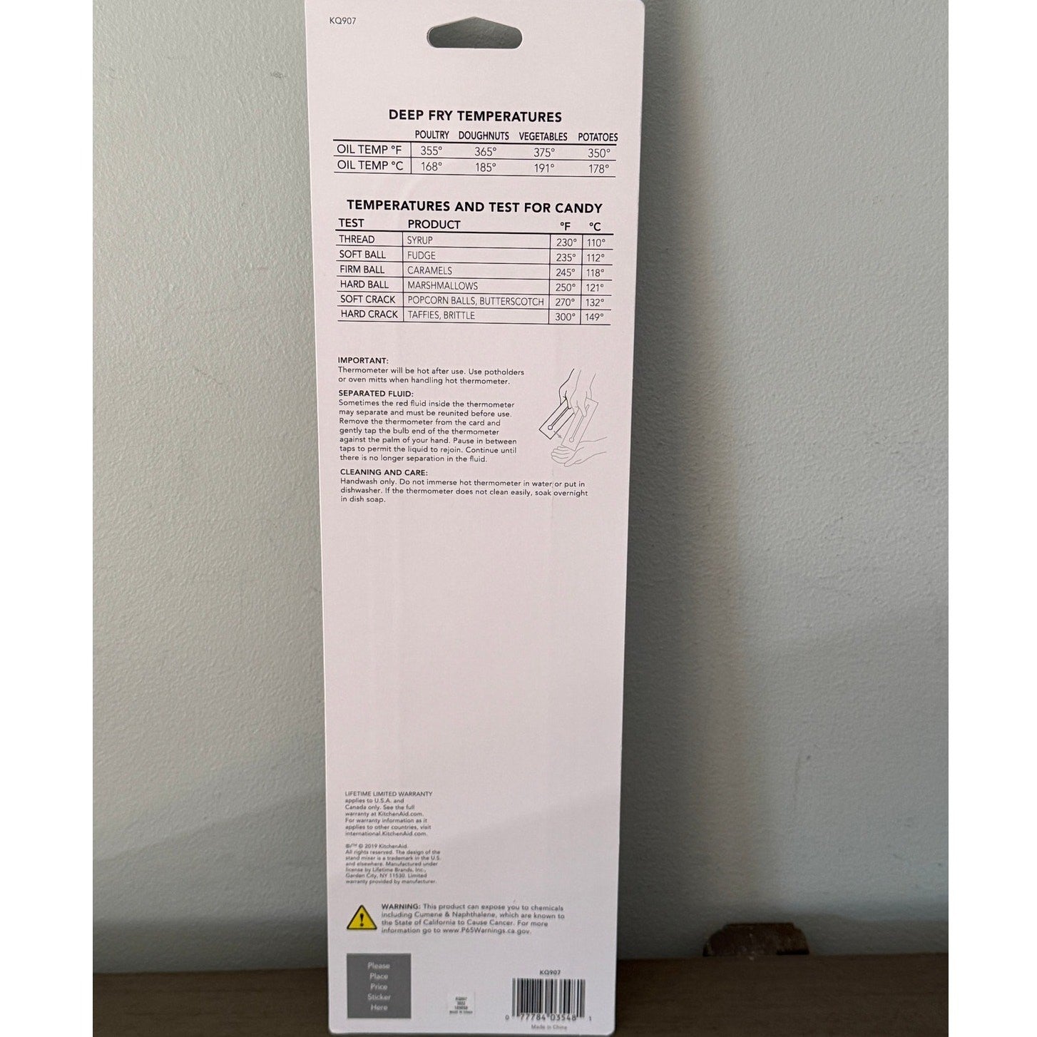 Kitchen Aid Candy & Deep Fry Thermometer Brand New