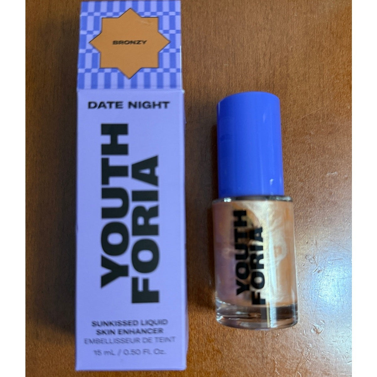 Date Night by Youthforia Bronzy Skin Enhancer .5 oz Sunkissed Glow Serum BRONZY