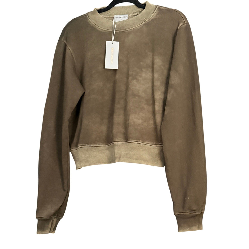 Cotton Citizen's signature Milan Crew Sweatshirt Olive Green Wash Sz Small NWT