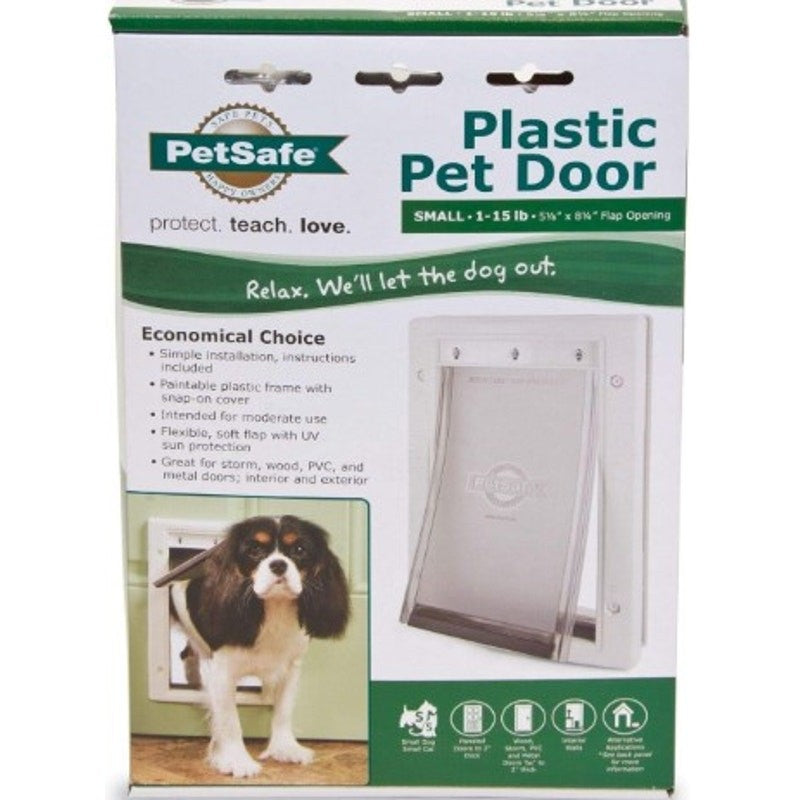 PetSafe Plastic Pet Door Easy Install Up to 15 lb Size Small for Dog or Cat NEW 