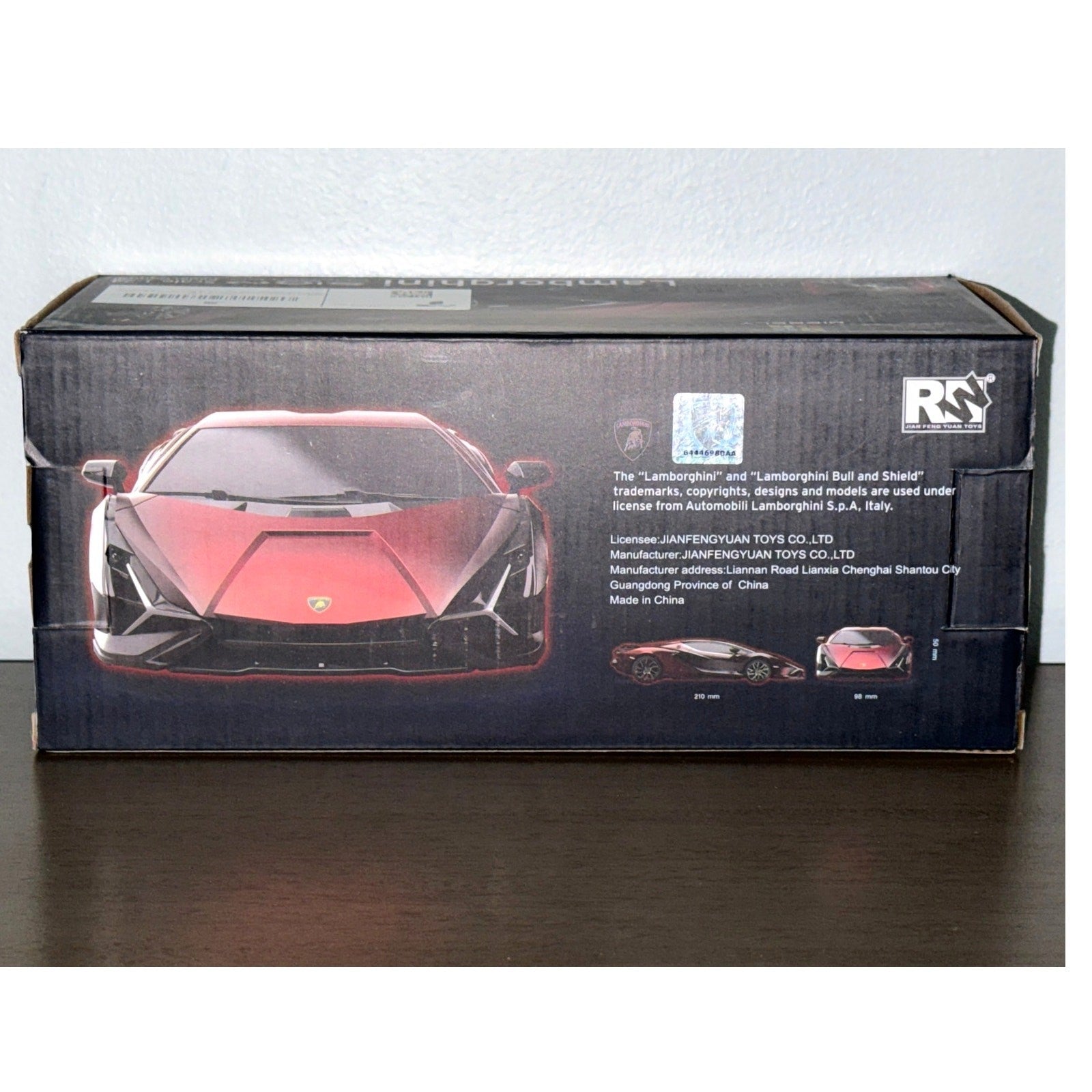 MIEBELY Lamborghini Sian RC Car 1:24 Scale 3.7V 500mAh Fast Remote Control Toy