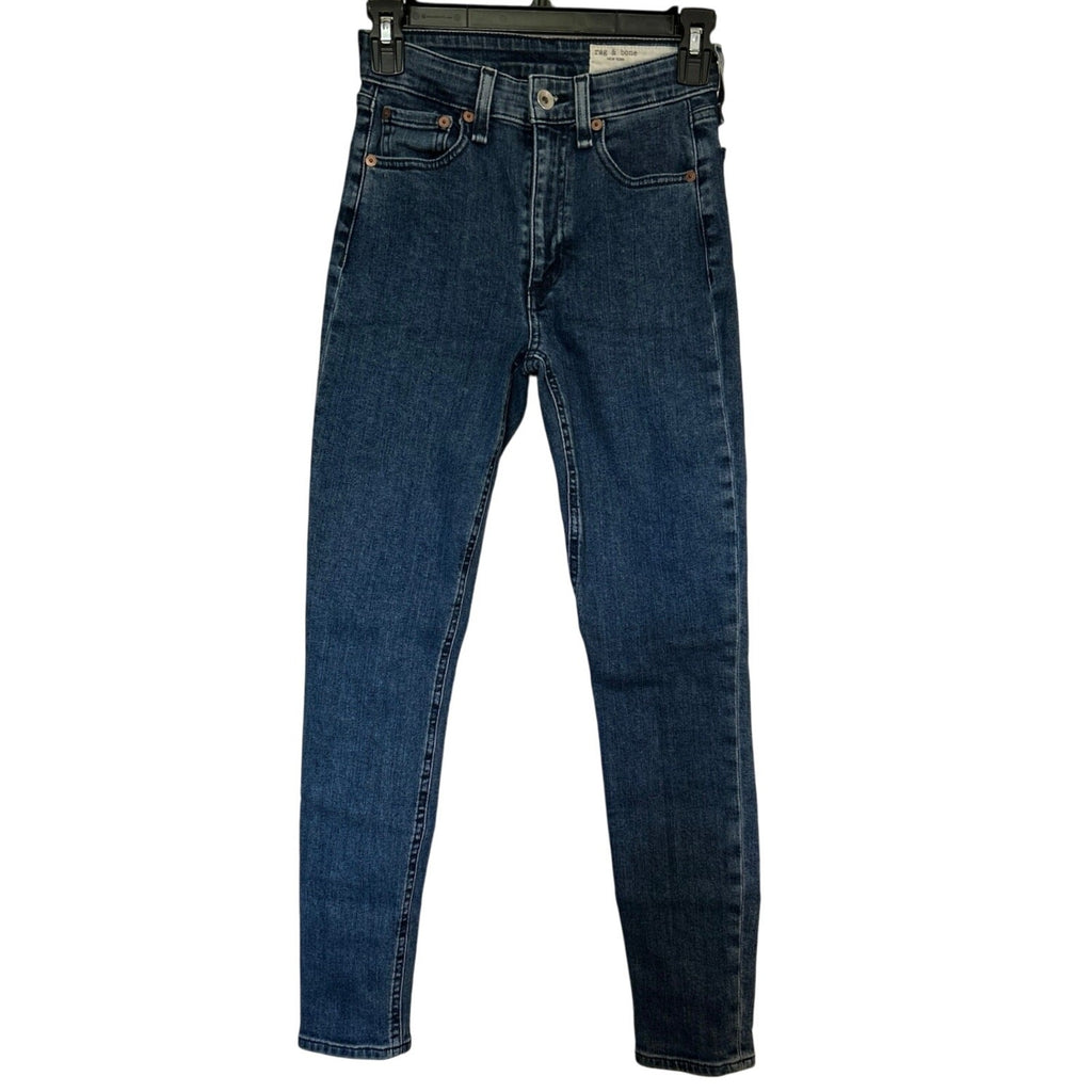 Rag & Bone Nina High-Rise Skinny Jeans in color Clean Vincent, Size 23 EUC
