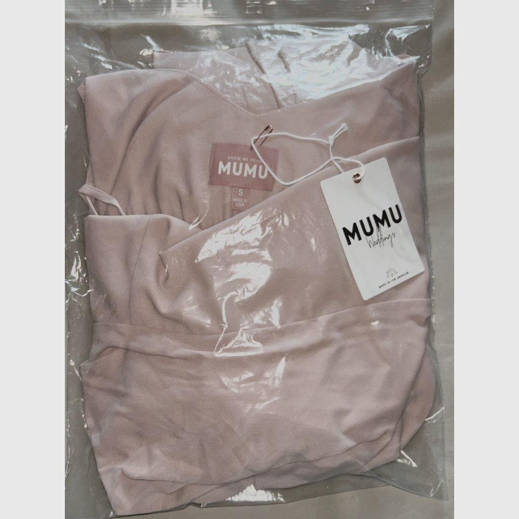 Show Me Your Mumu Faith Maxi Dress | Dusty Blush Crisp | Size Small NWT