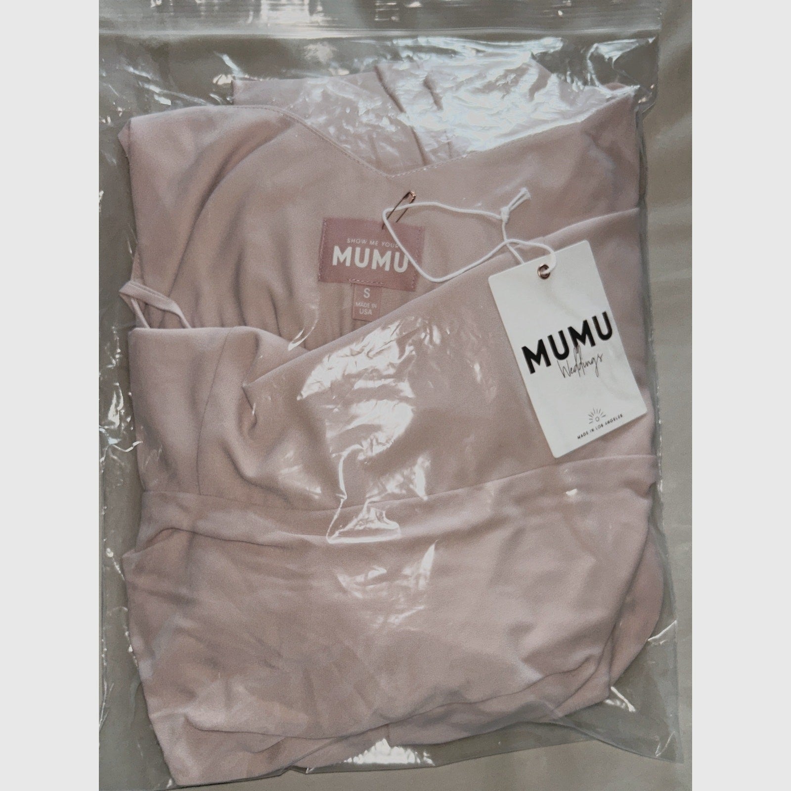 Show Me Your Mumu Faith Maxi Dress | Dusty Blush Crisp | Size Small NWT