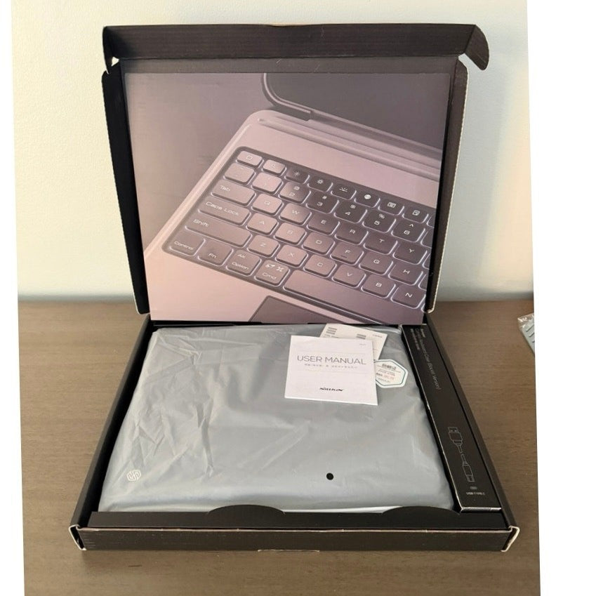 Nillkin Premium iPad Pro 13" 2024 Bumper Combo Backlit Keyboard Case Black New